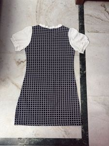 Chic Black &amp; White Pattern Dress