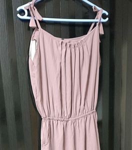 Mauve Tie Strap Jumpsuit