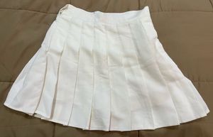 White Pleated Tennis Skirt