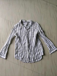 Striped Button-Up Casual Shirt