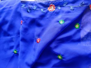 New Without Tag Embroidered Saree