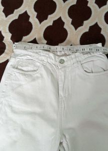 Stylish White Wide Leg Jeans