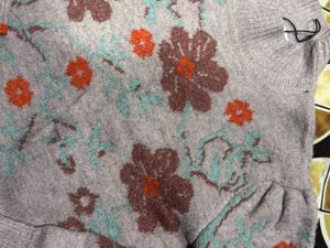 Floral Print Cropped Sweater