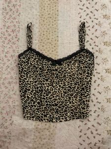 cheetah Print Lace Trim Camisole🐆