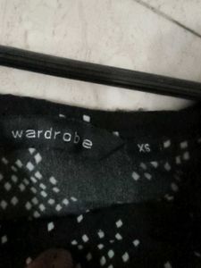 Black Midi Dress With Waist Tie