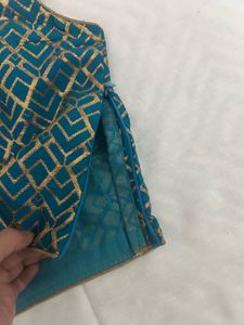 Stunning Blue Embroidered Blouse