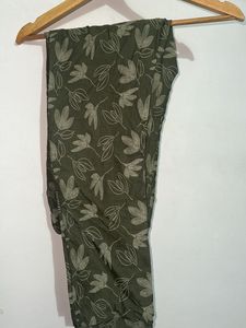 Ellie B Olive Green Leaf Print Pants – Size 12