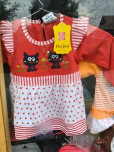 Cute Cat Print Baby Dress