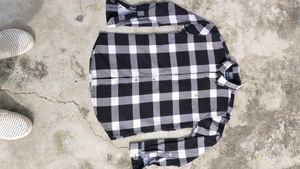 Classic Black &amp; White Checkered Casual Shirt
