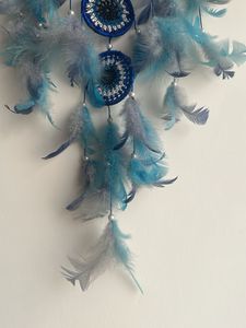 Handmade Crochet Dream Catcher - Evil Eye Design