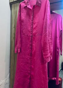 Duanghamol Pink shirt Dress with inner