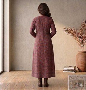 Long frock with Printed Shrug