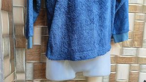 Cozy Blue Plush Pullover Sweater