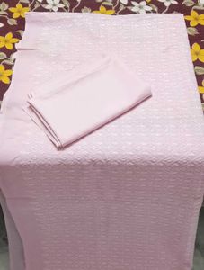 Pink Cotton Chikankari 2piece Dress Material
