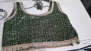 Green Sequin Blouse