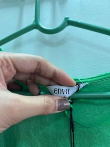 Chic Textured Green Long Sleeve Top
