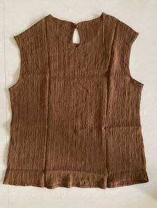 Shein Brown Sleeveless Top