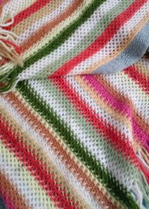 Striped Knit multicolored Poncho