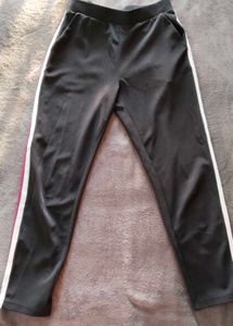Stylish Black Pants with Side Stripe