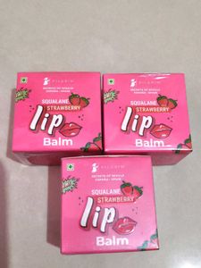 Pilgrim Squalane Strawberry Lip Balm (3 Pack)