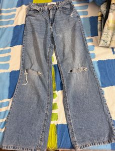Wide Leg Ripped Jeans