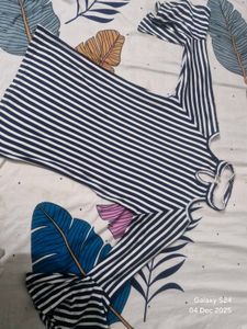 Striped Cold Shoulder Top