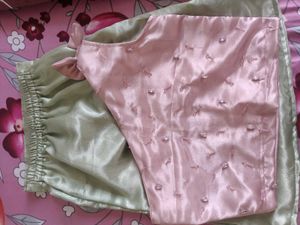 one shoulder bow top with skirt