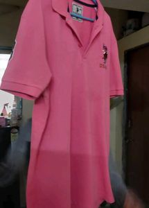 US POLOAssn Pink Polo T-shirt
