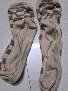 Jockey Crew Socks - Tan &amp; Gray Checkered