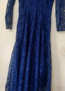 Elegant Blue Lace Kurta Set