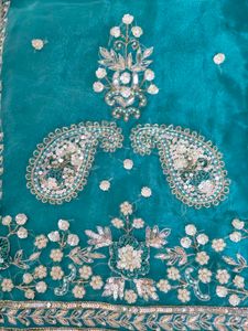 Elegant partywear unstitched suit, dress material