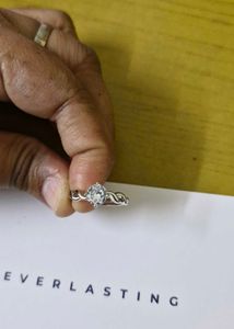 Adjustable Zircon Solitaire Ring