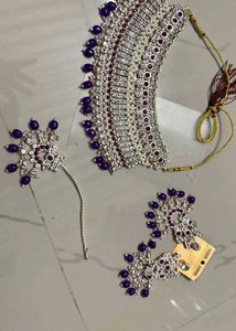unused new Elegant premium Purple Kundan Jewelry S