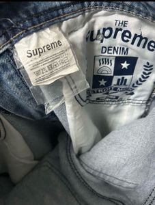 Supreme Distressed Blue Jeans