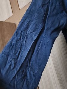 Navy Blue Front Slit Kurti