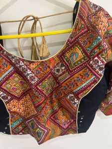 Vibrant Navratri Printed Padded Ethnic Blouse