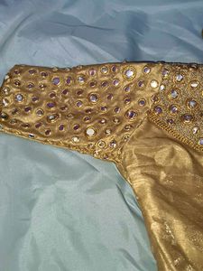 Elegant Golden Embellished Blouse
