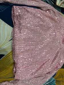 Sparkling Pink Sequin Crop Top