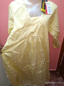 New Unused Xxl Avaasa  Yellow Kurta