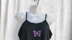 Cute Butterfly Crop Top