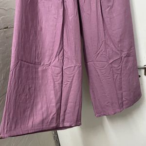 Elegant V-Neck Purple Dress