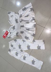 Cute Elephant Print Pajama Set
