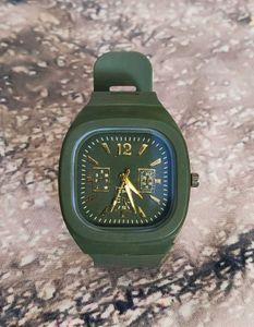 Army Green Retro & White Watch Combo