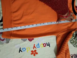 kids orange sweat shirt