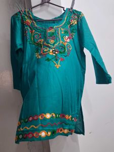 combo of 5 Embroidered  Kurti with Mirror Work