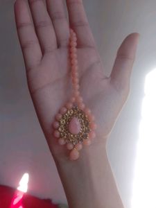 pack of 2 Pink Beaded Kundan Necklace Set