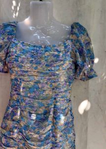 Floral Ruched Mini Dress