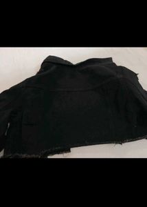 Black Distressed Denim Jacket