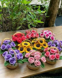 Crocheted Flower Baskets