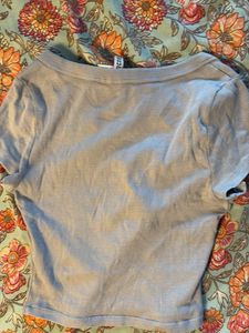 Cute Baby Blue Crop Top